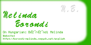 melinda borondi business card